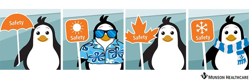 Waddles the Munson Healthcare Safety Penguin