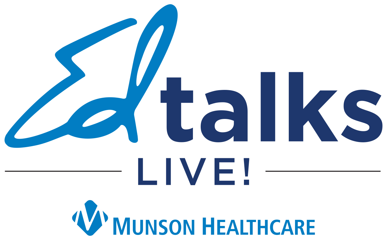 Text image: Ed Talks Live and Munson Healthcare Logo