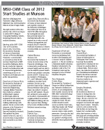 MSU-CHM Class of 2012 Start Studies at Munson