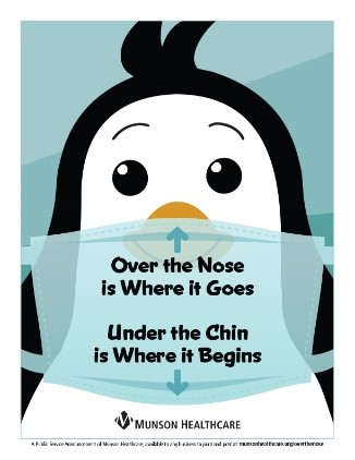 Waddles wears a mask to Avoid COVID-19 Today