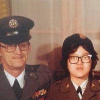 DJ Phelps with her adopted father, Burton Winters